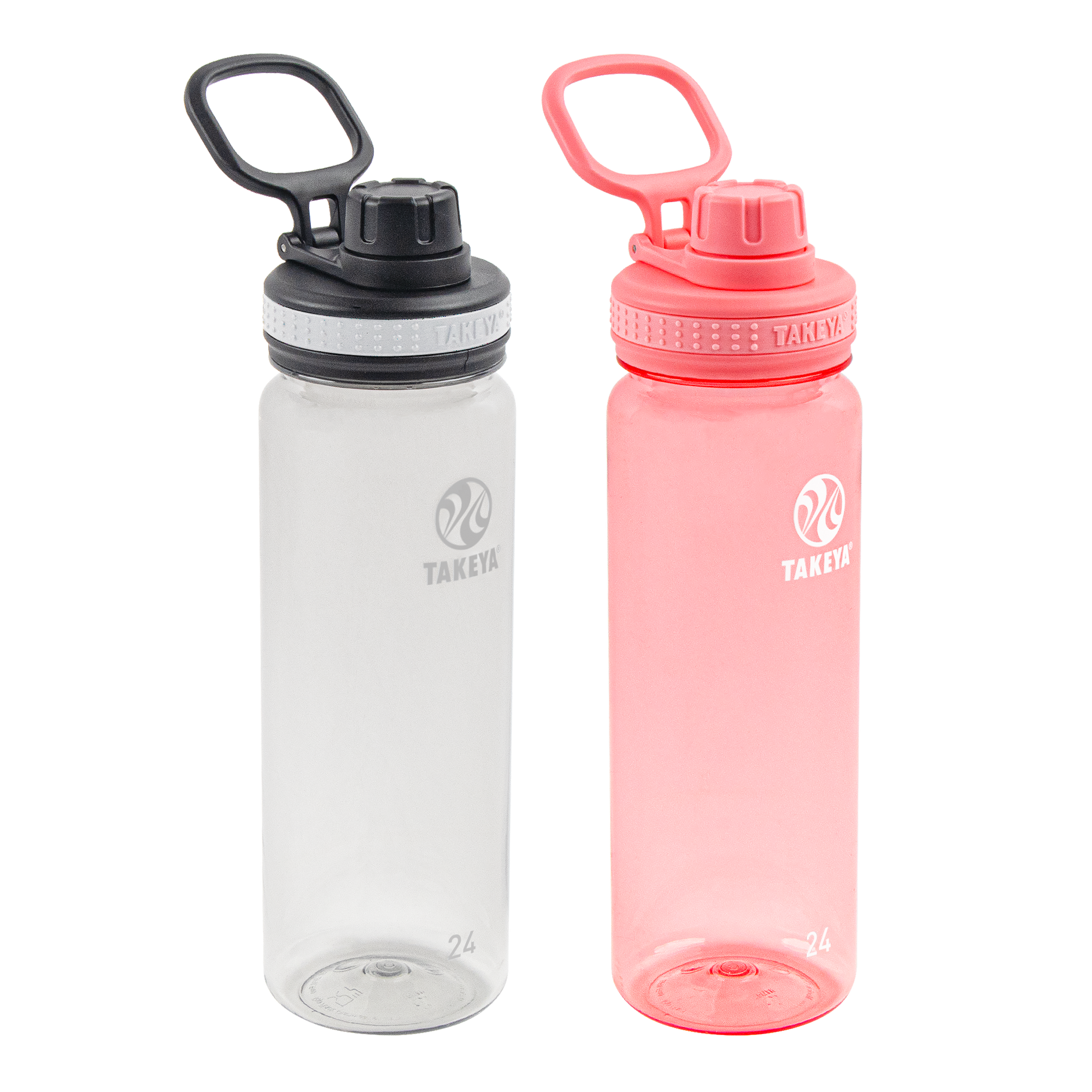 tritan-water-bottle-bundle-with-spout-lid-2-pack-r1 51689-Tritan-Spout-24-2pk-Clear-FlutterPink-angle_2e2a67e8-7240-4517-90e1-85605eacf4b2.png