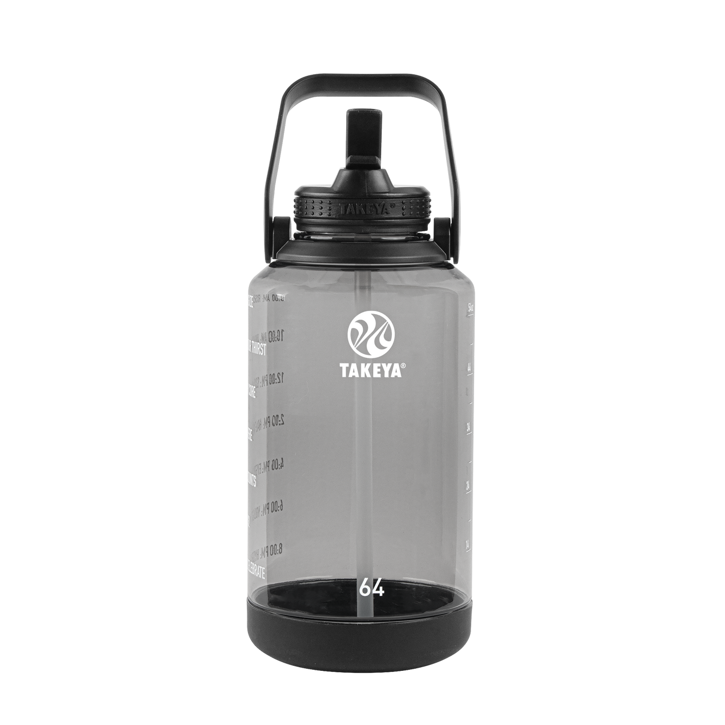 tritan-motivational-water-bottle-with-straw-lid-l2 54145-Tritan-Straw-Motivational-64-StormyBlack-front.png